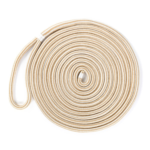 DOCK LINE 5/8"X30 DOUB BRAID WH/GD