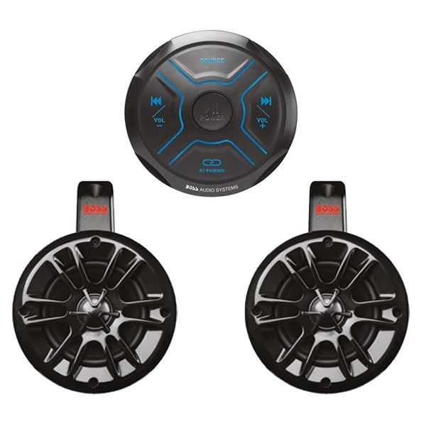 GAUGE MARINE DIGITAL W/SPEAKER 4"QTY2 BK