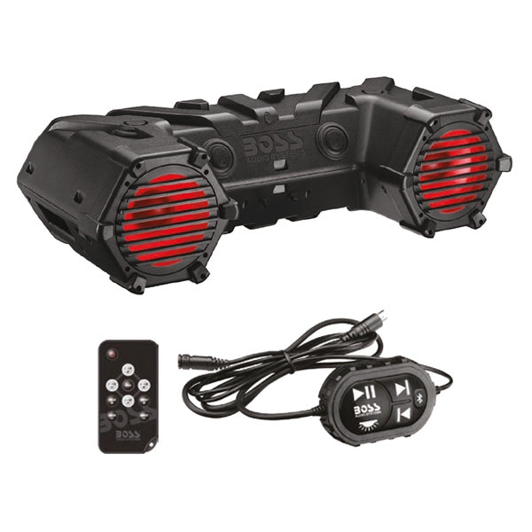 SOUND SYSTEM 8" W/LIGHT BAR BK BOSSAUDIO