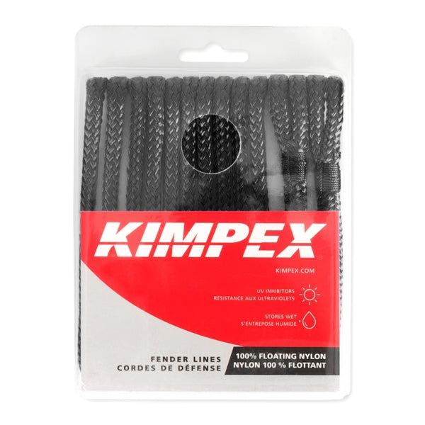 WHIP FENDER DOUBLE BRAID 1/4"X6  BK