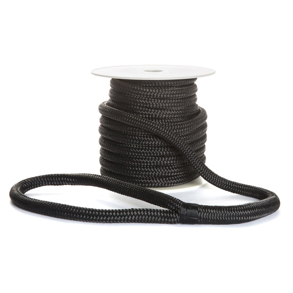 DOCK LINE 5/8"X50 DOUB BRAID NYL BK