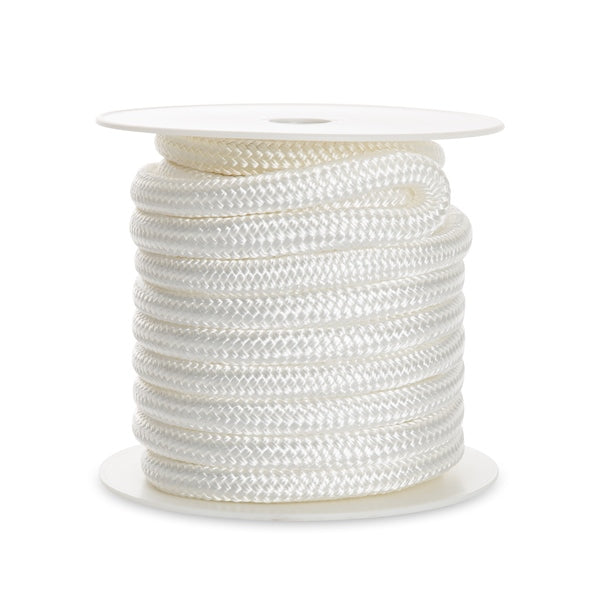 DOCK LINE 5/8"X50 DOUB BRAID NYL WH
