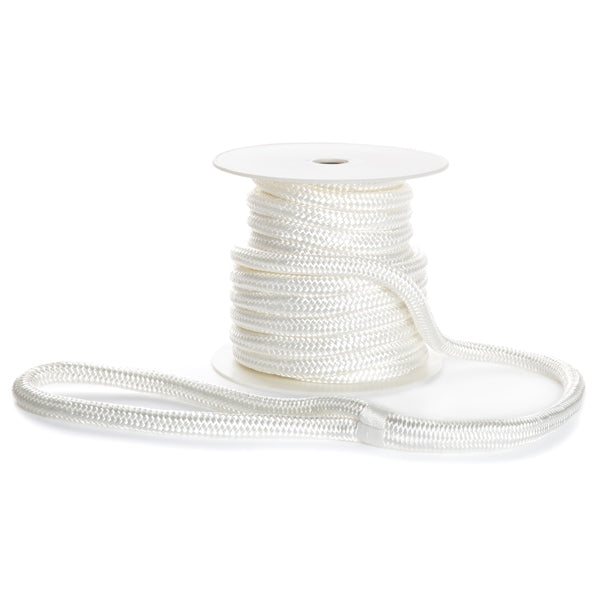 DOCK LINE 5/8"X50 DOUB BRAID NYL WH