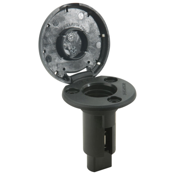 BASE PLUG-IN RND SST BK 3 PIN