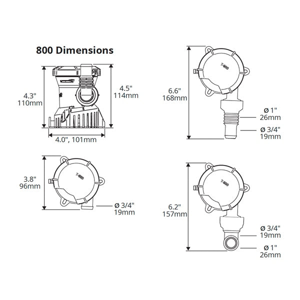 BILGE PUMP TSUNAMI MK2 T800 12V ATTWOOD