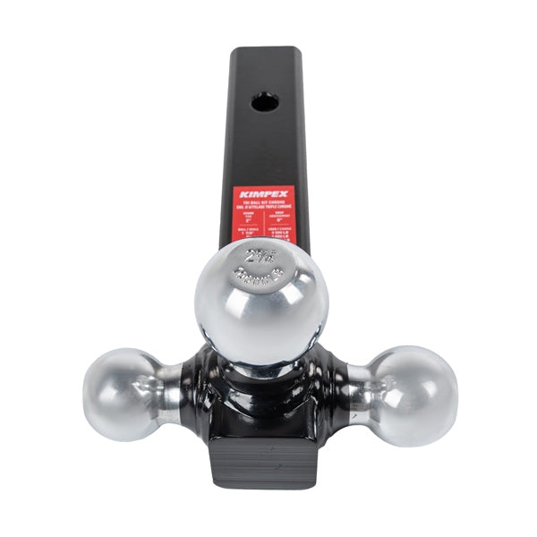 TRI BALL 1 7/8"-2"-2 5/16" BK/CHR