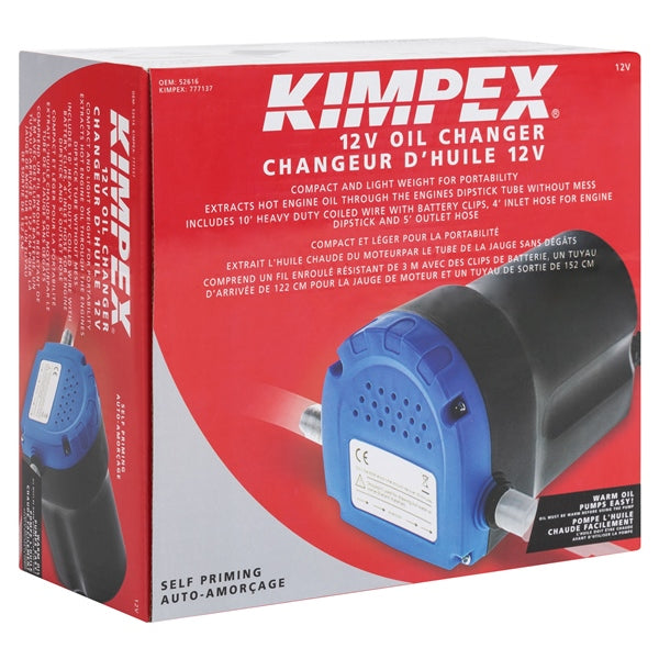 OIL PUMP 12V 60W 18AWG KIMPEX
