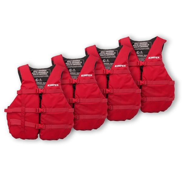 LIFE JACKET UNIV ADULT RD QTY4