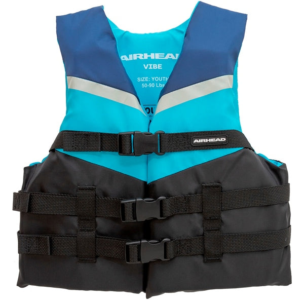 LIFE JACKET VIBE 3 BUCKLE YTH BL/BK