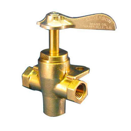 THREE WAY VALVE BRASS 1/4" MOELLER