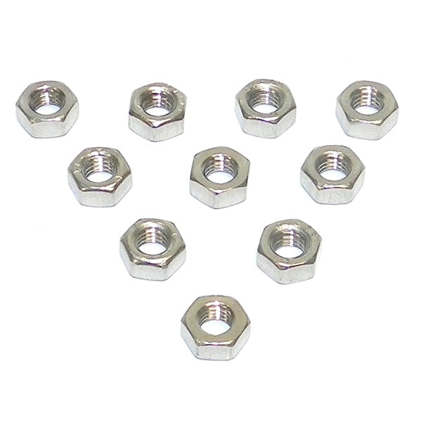 FLANGED HEX NUT 6MM SST QTY10