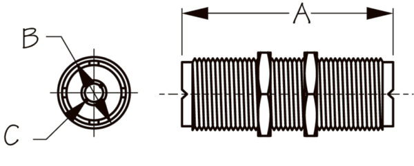 BULKHEAD CONNECTOR UHF DOUBLE FEMALE