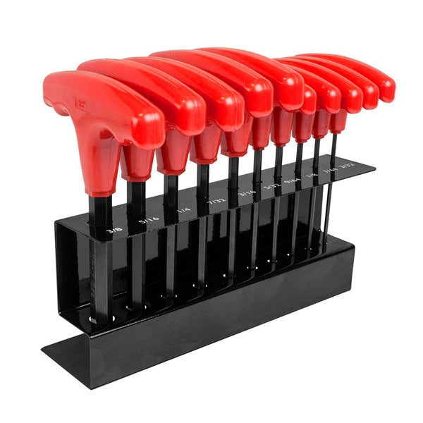 T-HANDLE HEX KEY SET METRIC 10PCS