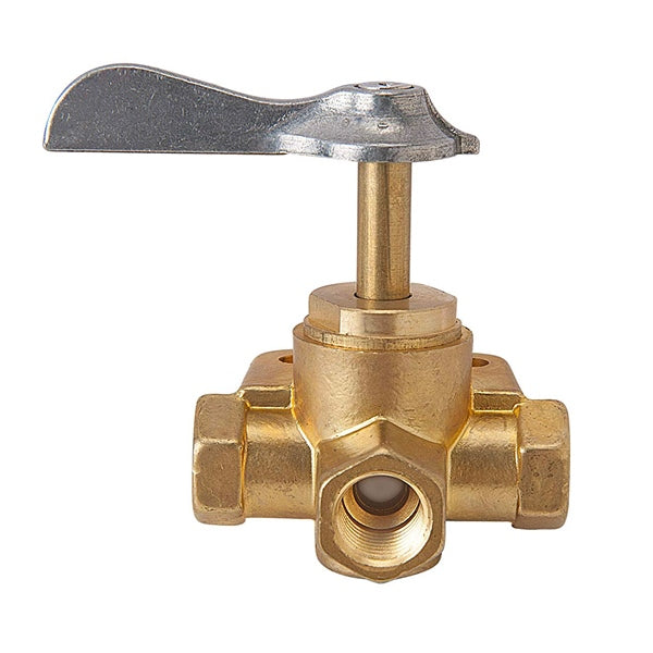 FNPT VALVE W/ DETENT 3 WAY 3/8"
