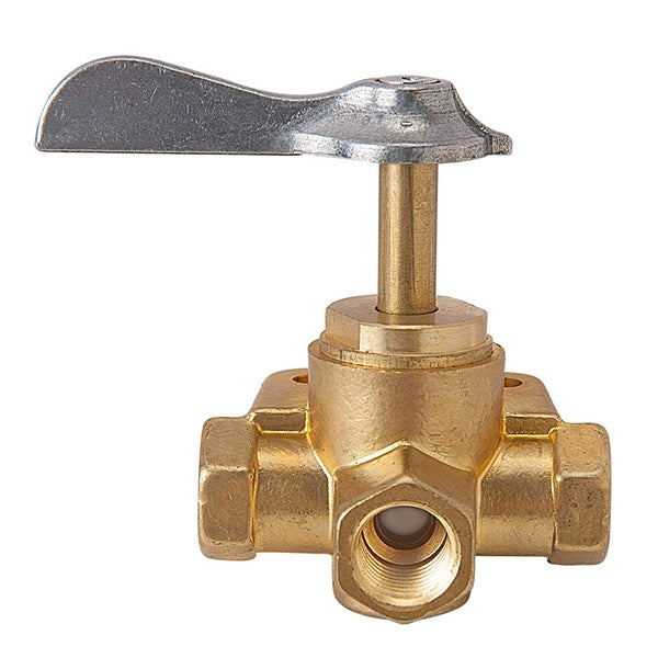 FNPT VALVE W/DETENT 3 WAY 1/4"