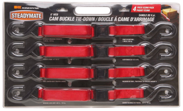 CAM BUCKLE 1IN STRAPS W VINYL 4/PKG)