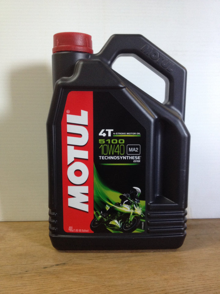 Motul 5100 10W-40 4T Synthetic Blend Engine Oil, 4-Liters