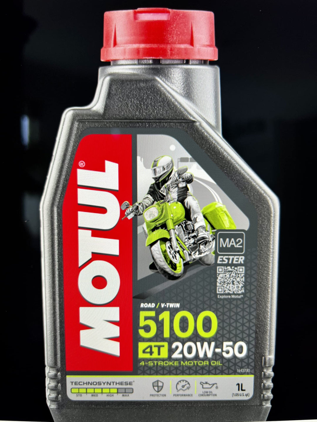 Motul 5100 20W50 4T Synthetic Blend Engine Oil, 4-Liters, ESTER