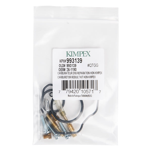 CARBURETOR REBUILT KIT HON KIMPEX