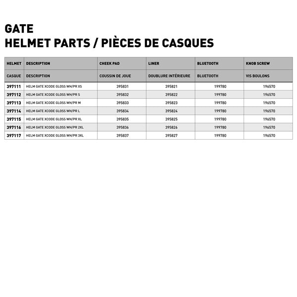 HELM GATE XCODE GLOSS WH/PR M LS2