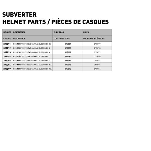 HELM SUBVERTER EVO GAMMAX GLOS RD/BL 2XL
