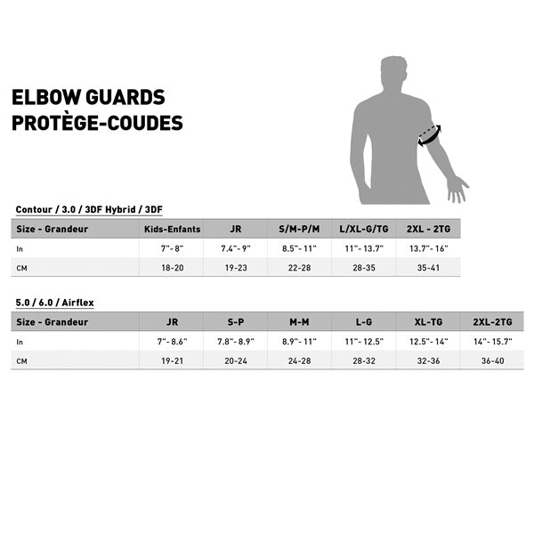 ELBOW GUARD CONTOUR WH/BK S/M LEATT